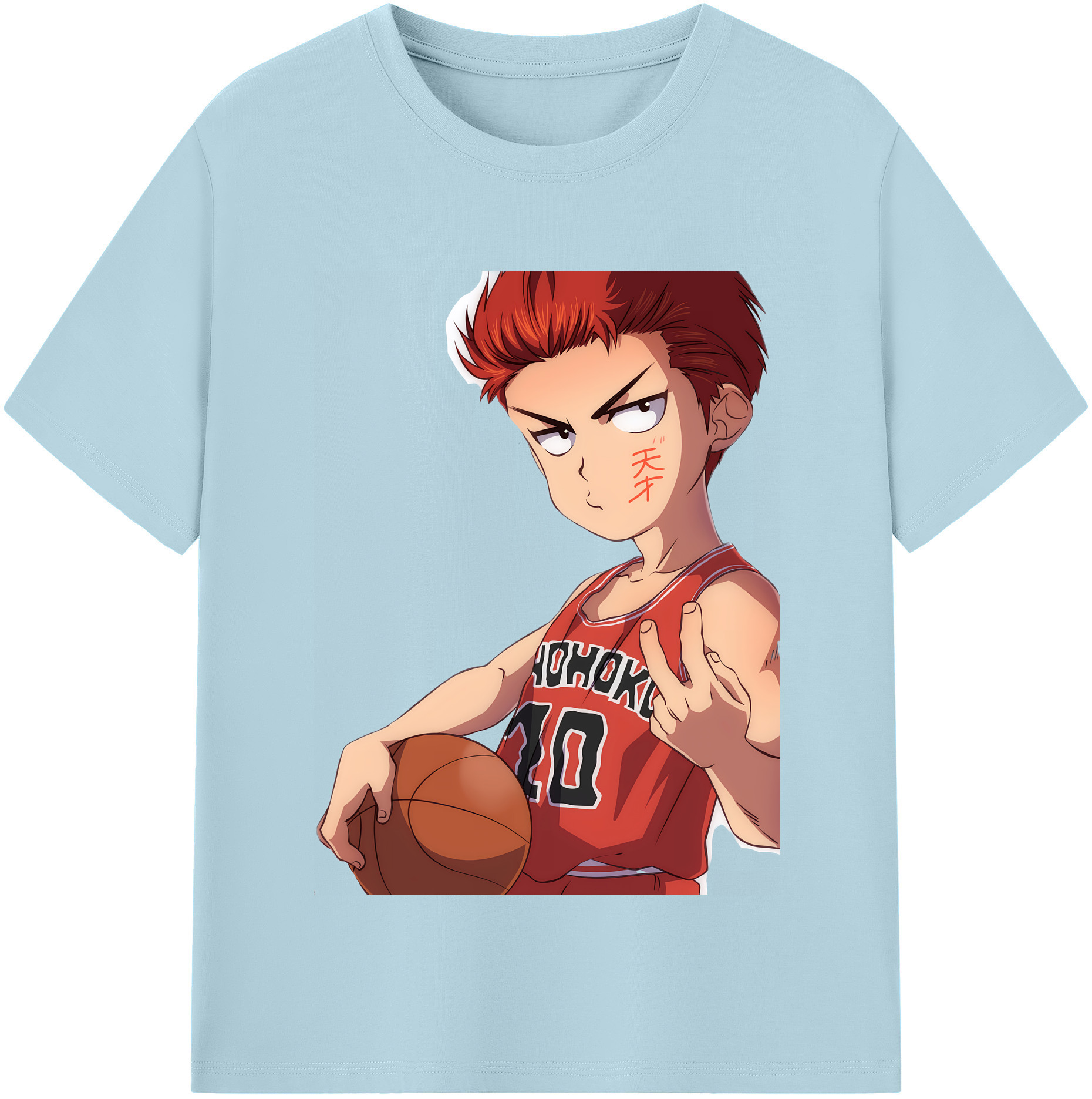 SLAM DUNK／スラムダンク 綿100％半袖Tシャツ（フロントプリント）